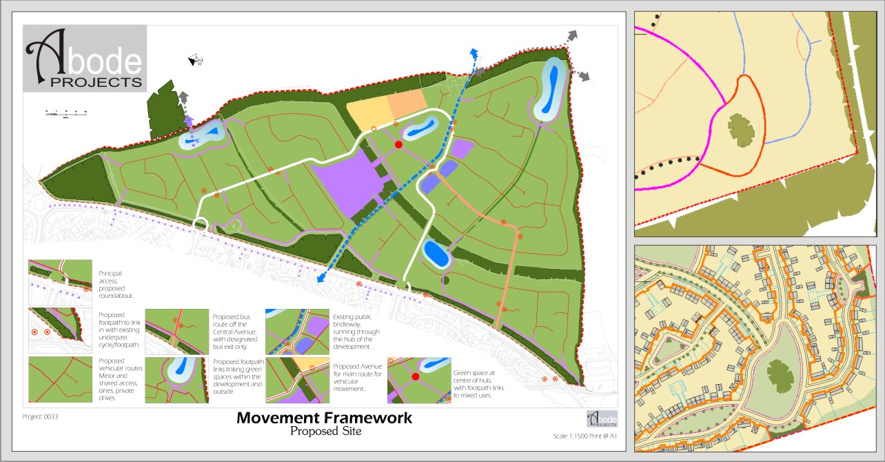 Mixed Use Masterplan Movement Framework, conceptual design. Mixed Use Masterplan, Movement Framework, conceptual design, Abode Projects Ltd.