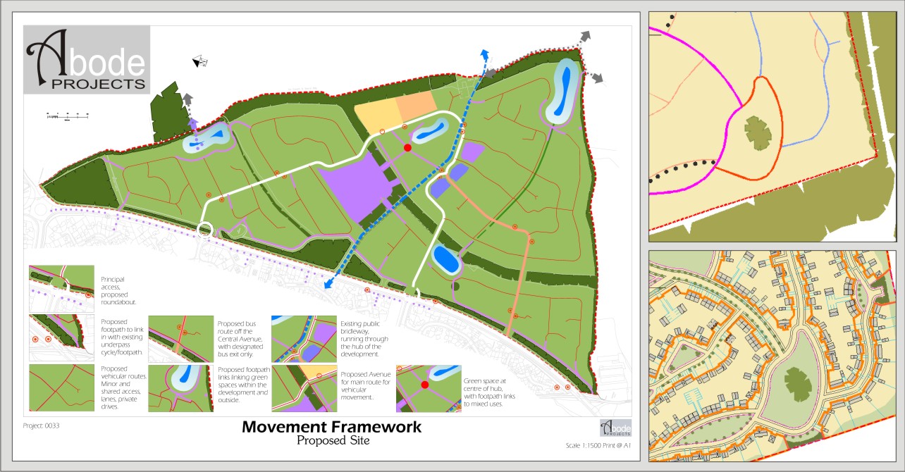 Mixed Use Masterplan, Movement Framework, conceptual design, Abode Projects Ltd.